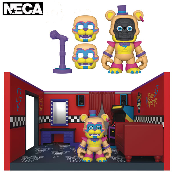 Funko Five Nights at Freddys SNAPS! Glamrock Freddy with Dressing Room Playset